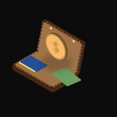 Australian Dollar Floating Over a Wallet - illustration from Crypto & Currency Wallet Float
