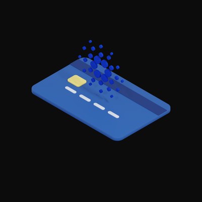 Cardano Floating Over a Credit Card - 3D icon from Crypto & Currency Credit Card Float