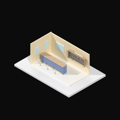 Bar and Pub Counter - 3D icon from Interior Scenes
