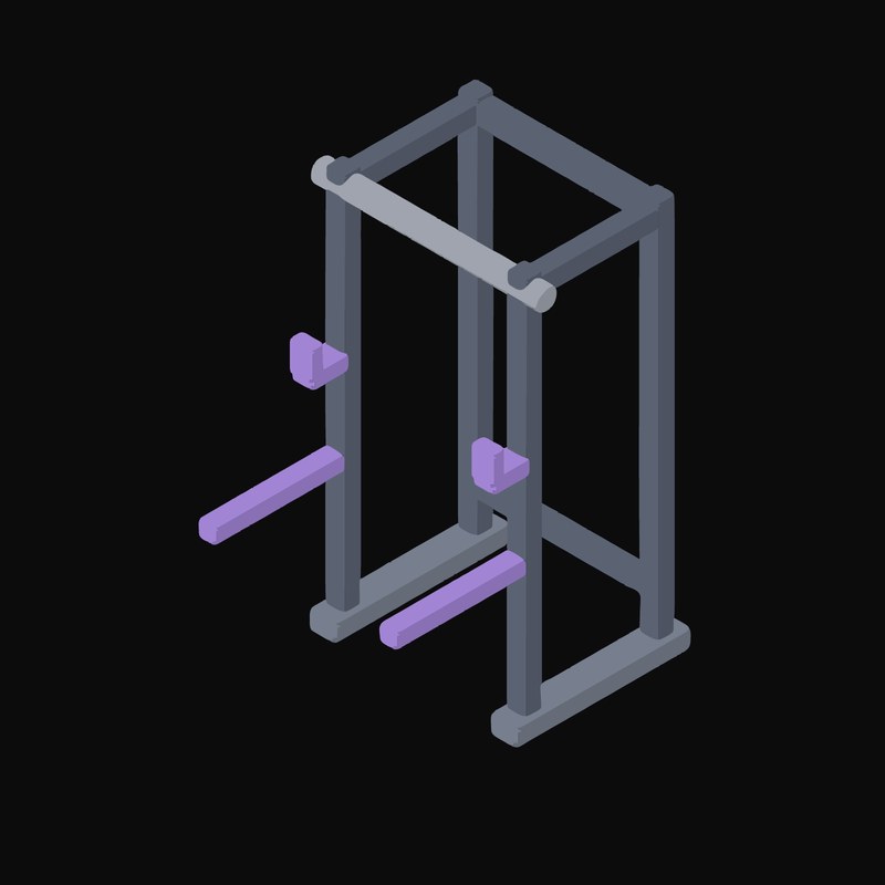 Power Squat Rack Cage Animated Icon - animated icon from Fitness and Gym Equipment Animated Icons