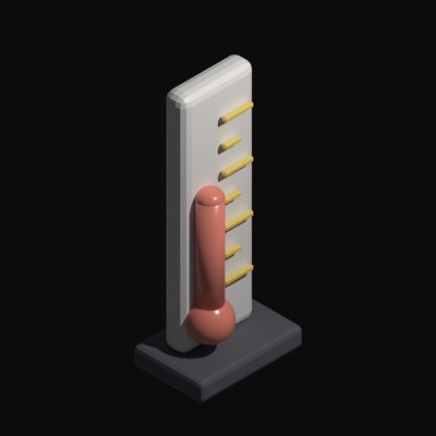 Thermometer Gauge - 3D icon from Data and Analytics 3D Icons