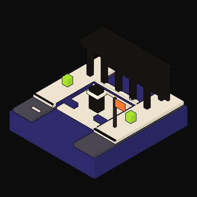 Plum War Memorial Plaza on a Piloti-Raised Slab - illustration from Neo Brutalist Scenes Icons