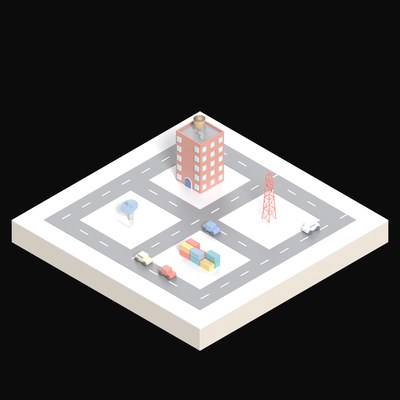 Fibre Exchange - 3D icon from Isometric AI Infrastructure Scenes