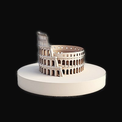 Clay Roman Colosseum 2 - 3D icon from Historic Buildings 3D Clay Icons