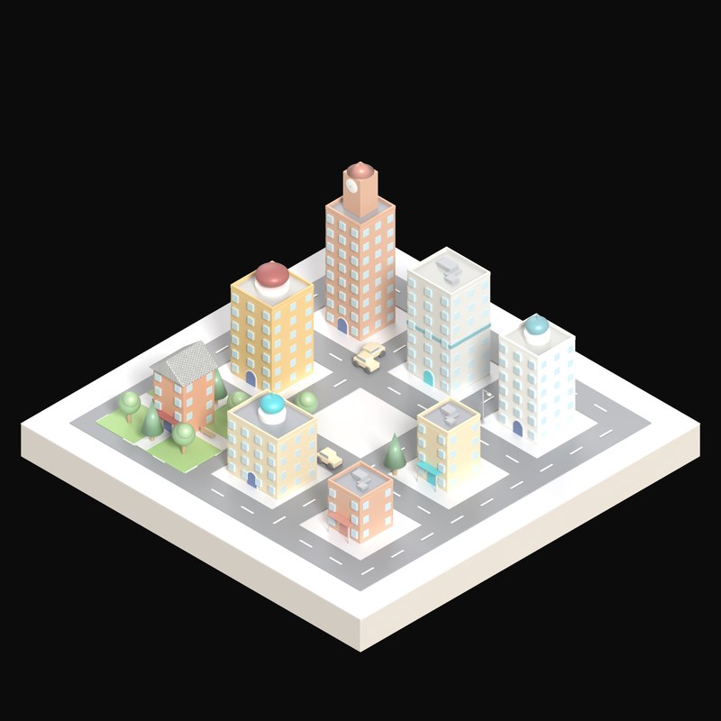 Civic Square - 3D icon from City Scenes