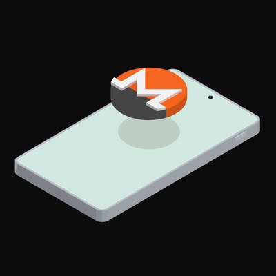 Phone Monero Floating Back - animated icon from Crypto and World Currency Phone Float