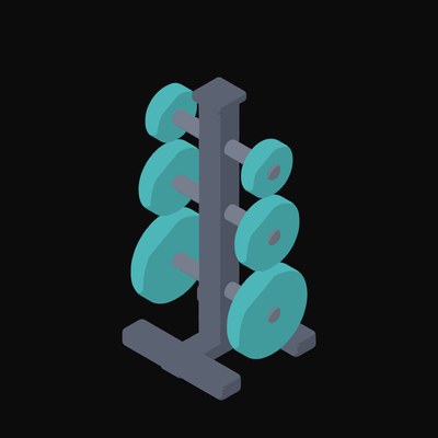 Weight Plate Storage Tree - illustration from Fitness and Gym Equipment Icons