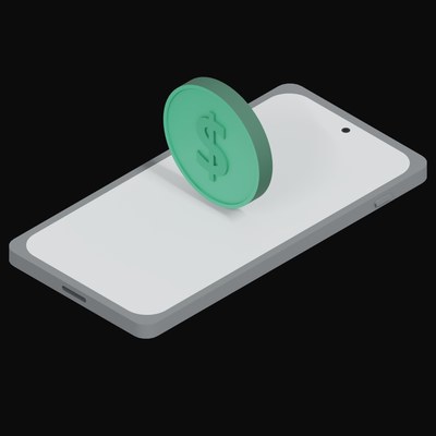 Phone Colombian Peso Floating - 3D icon from Crypto and World Currency Phone Float