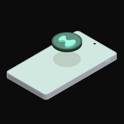 Phone Hyperliquid Floating Back - animated icon from Crypto and World Currency Phone Float