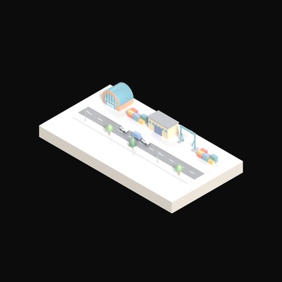 Goods Yard - 3D icon from Industry and Transport Scenes