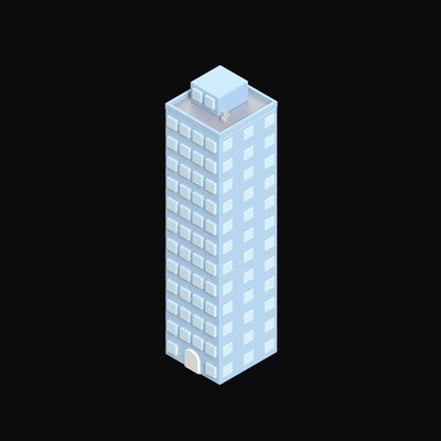 Penthouse Tower - 3D icon from Clay Buildings & Cottages
