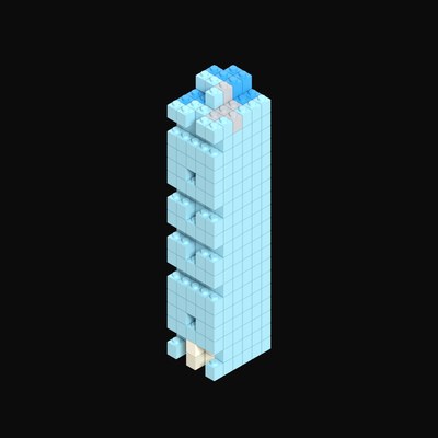 Toy Brick Penthouse Tower - 3D icon from Toy Brick City