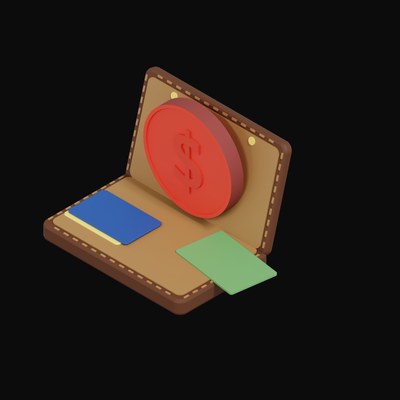 Singapore Dollar Floating Over a Wallet - 3D icon from Crypto & Currency Wallet Float