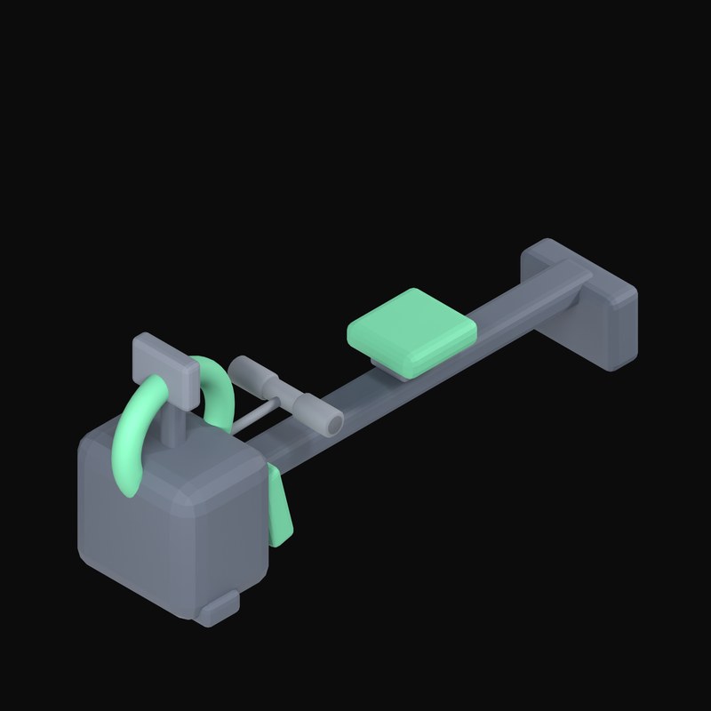 Indoor Rowing Machine - 3D icon from Fitness and Gym Equipment 3D Icons