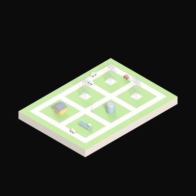 Grid Interconnect Pylons - 3D icon from Isometric AI Infrastructure Scenes