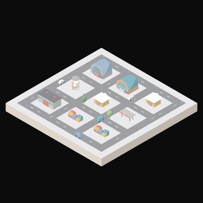 Engine Works - illustration from Industry and Transport Scenes Icons