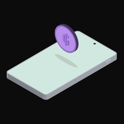 Phone Paraguayan Guarani Floating - animated icon from Crypto and World Currency Phone Float