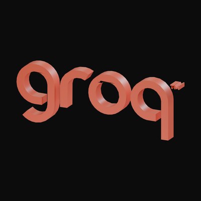 Groq 3D Logo - 3D icon from AI Compute Wordmark Logos