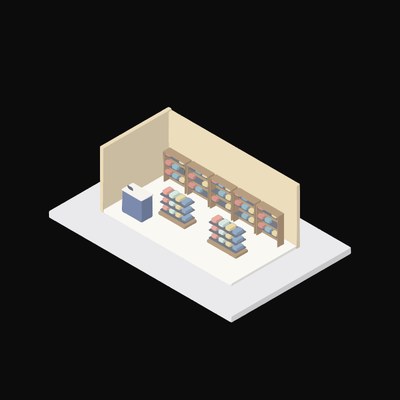 Convenience Store Aisle - illustration from Interior Scene Icons