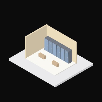 Locker and Changing Bay - illustration from Interior Scene Icons