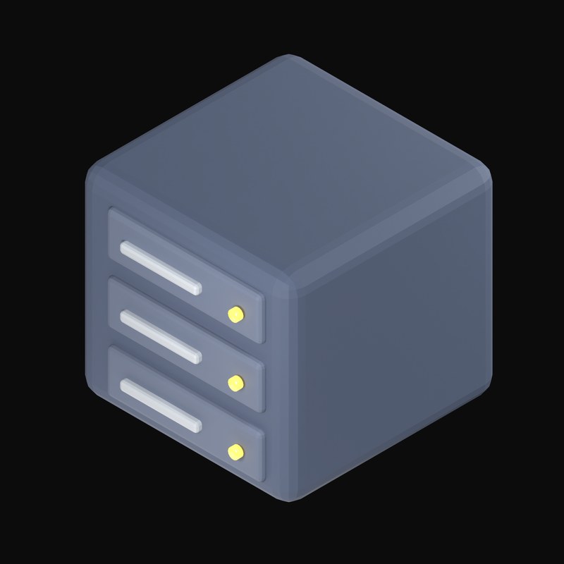 Slate NAS Storage Enclosure 3D Icon - 3D icon from Server and Network Hardware 3D