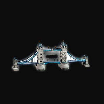 Clay Tower Bridge 3 - 3D icon from Historic Buildings 3D Clay Icons