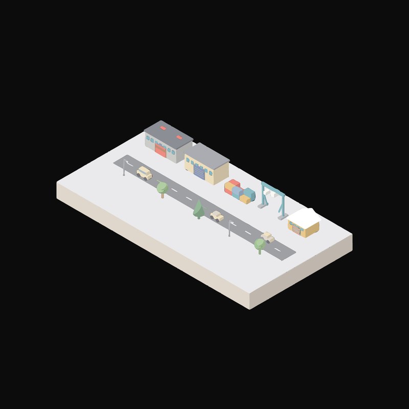 Logistics Park - illustration from Industry and Transport Scenes Icons