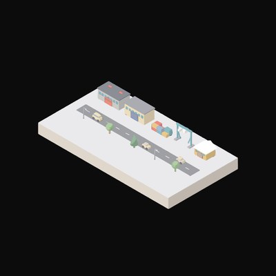 Logistics Park - illustration from Industry and Transport Scenes Icons