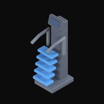 Stair Climber Stepmill - 3D icon from Fitness and Gym Equipment 3D Icons