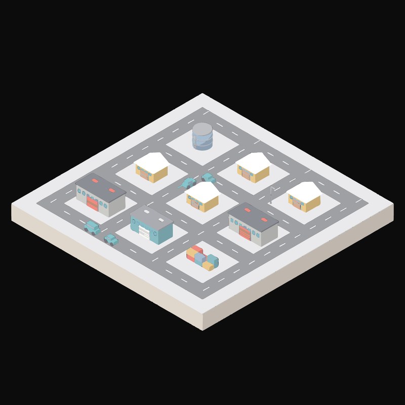 Trade Estate Units - illustration from Industry and Transport Scenes Icons