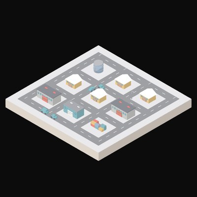 Trade Estate Units - illustration from Industry and Transport Scenes Icons